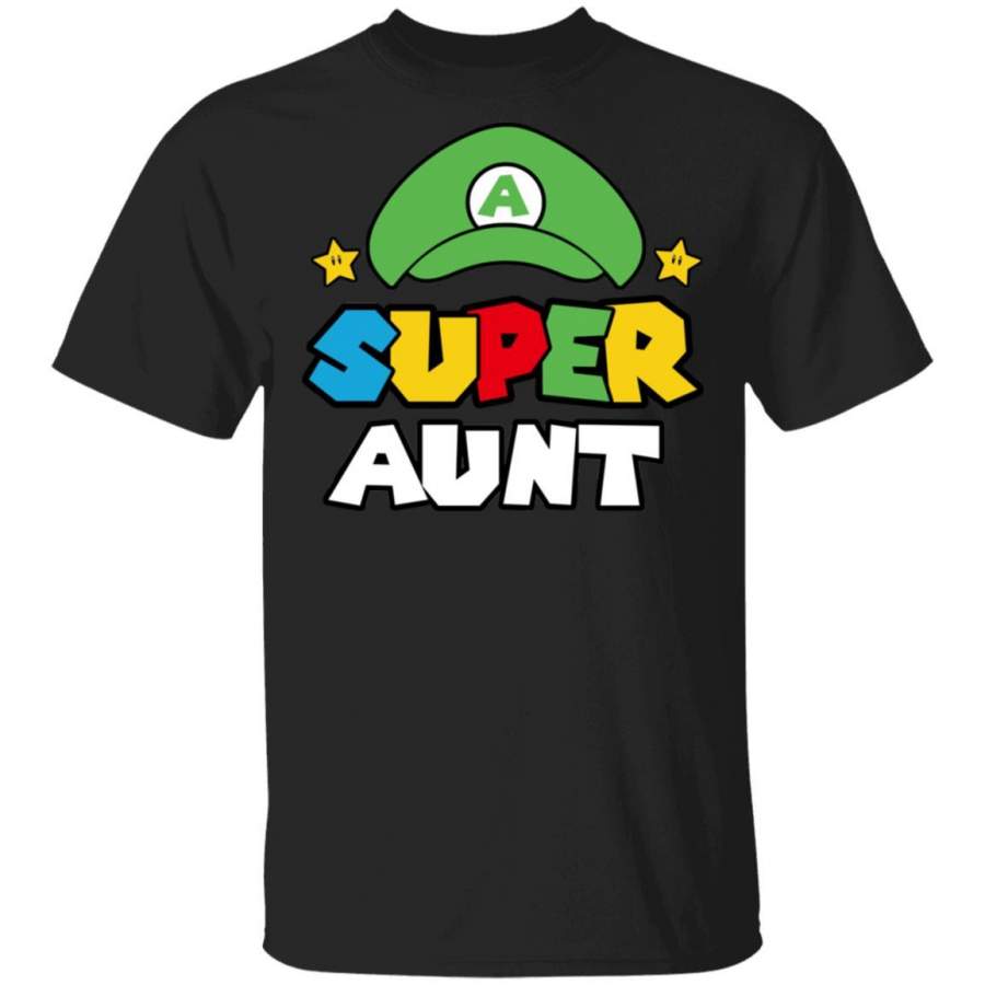 Super Aunt Super Mario T-Shirt Family Best Gift VA05