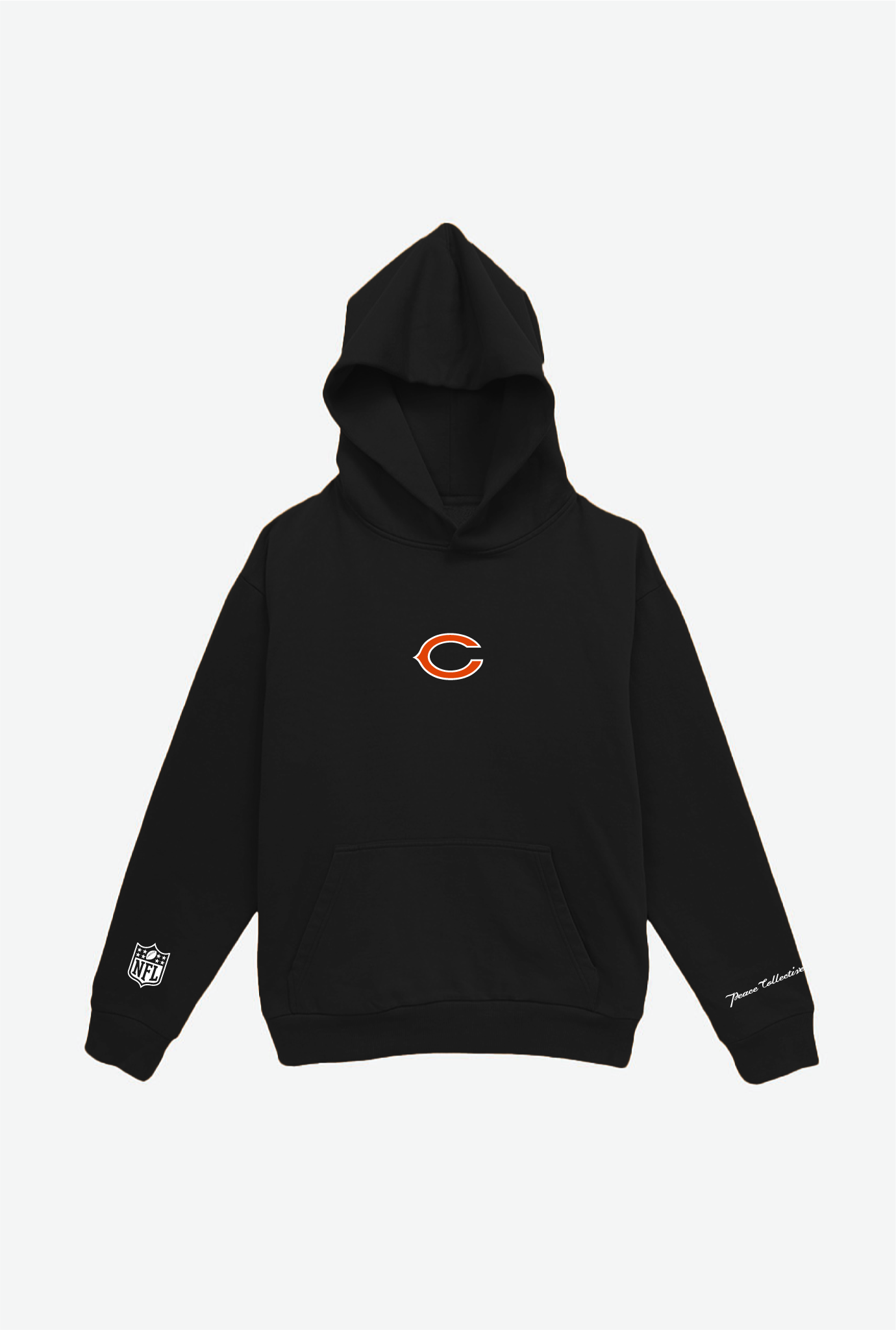 Chicago Bears Logo Heavyweight Hoodie – Black