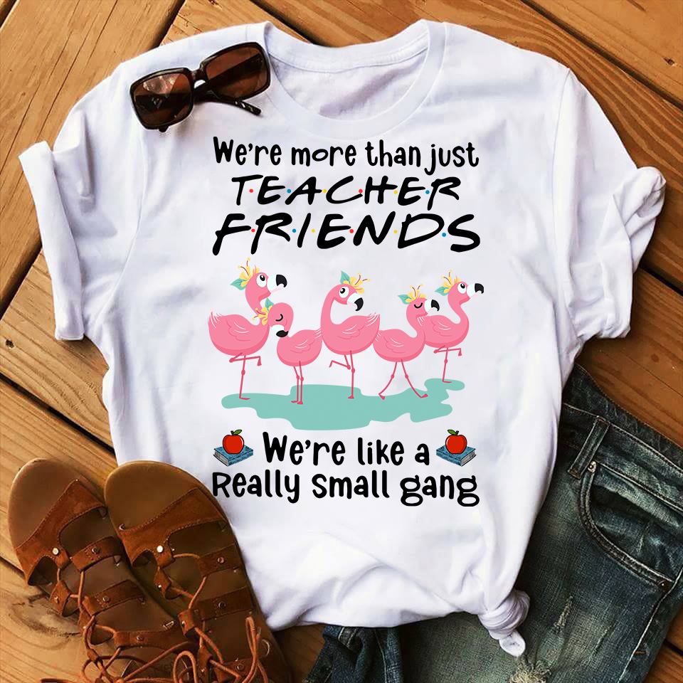 We Are More Than Just Teacher Friends We Are Like A Really Small Gang Flamingo Gift Standard/Premium T-Shirt