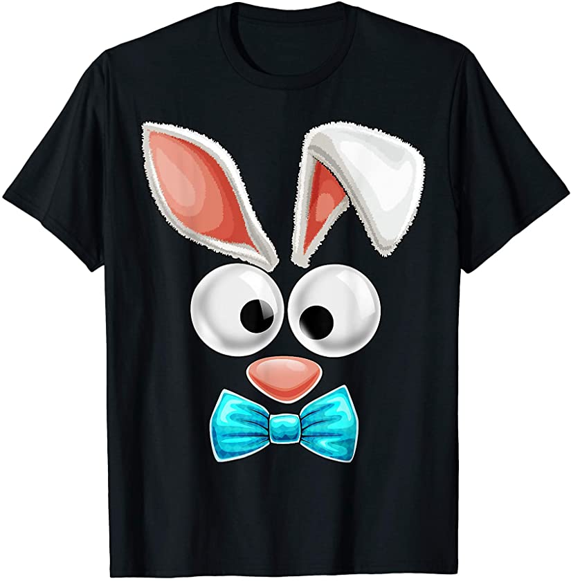 Easter Bunny Costume Face Easter Day Rabbit Ear Gift Boys T-Shirt