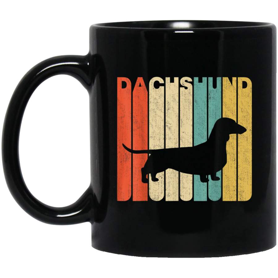 Vintage Retro Dachshund Silhouette Mug