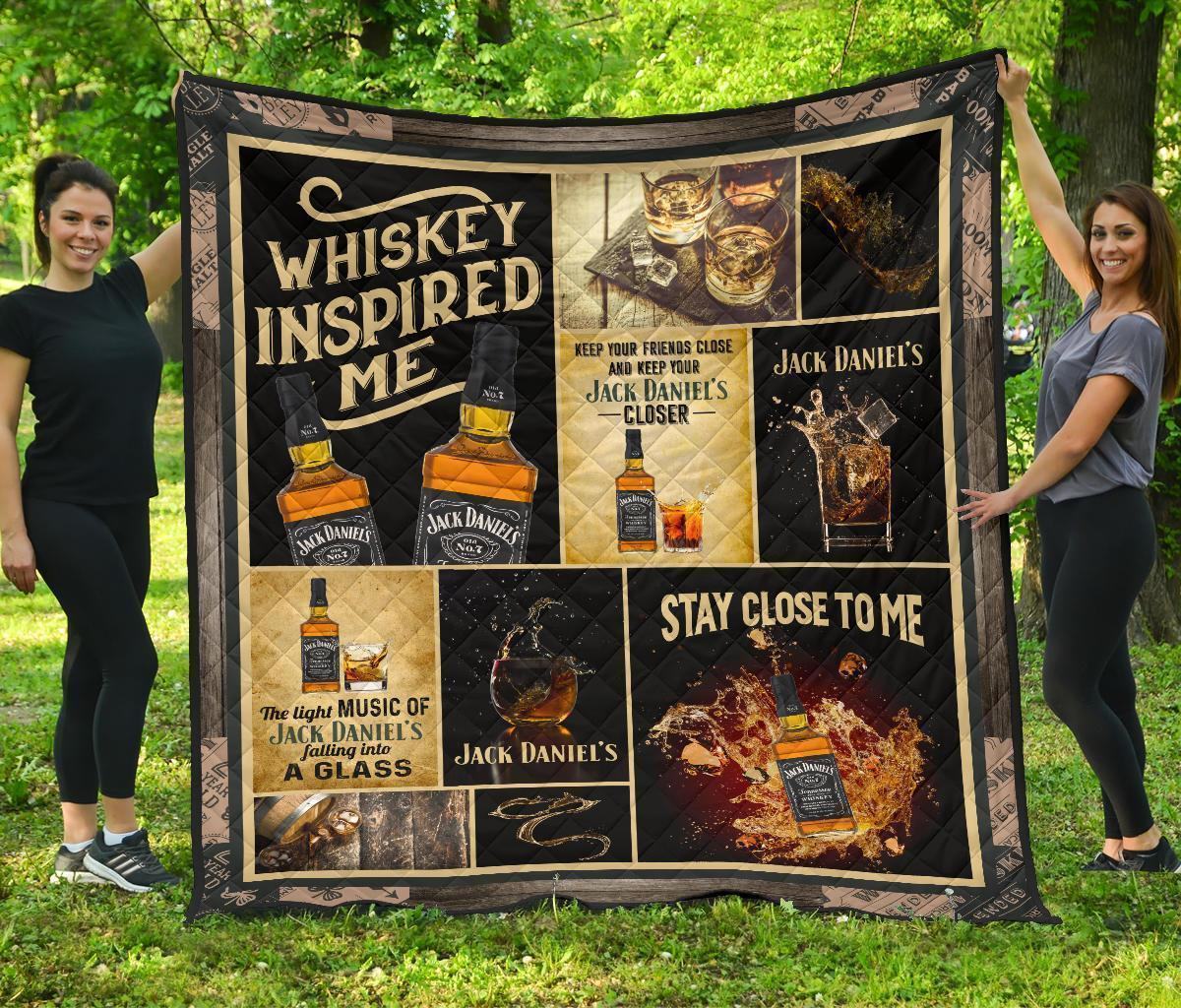 Jack Daniel’S Quilt Blanket Whiskey Inspired Me Funny Gift Idea