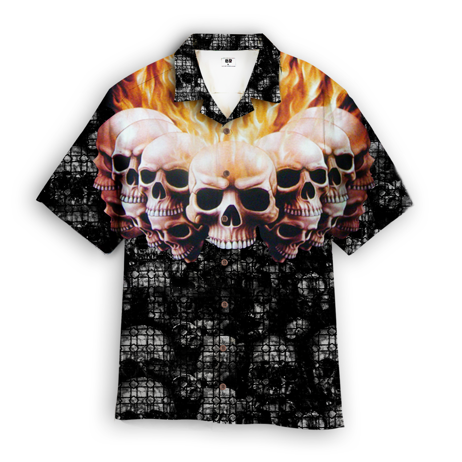 Burning Skull Halloween Hawaii Shirt For Men And Women Ha4099