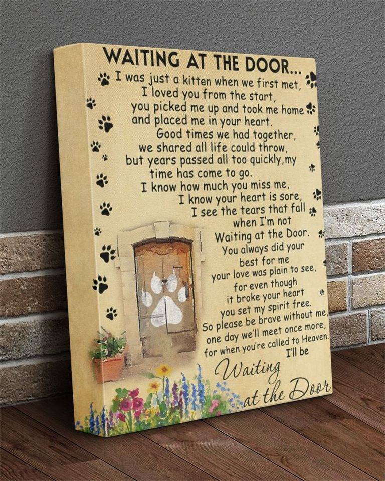 Waiting At The Door Cat Poster Canvas Gift For Cat Lovers – Fitjiva Art ...