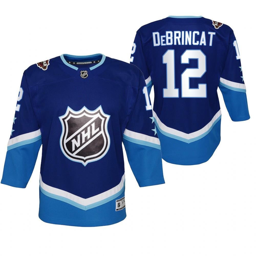 Chicago Blackhawks Alex DeBrincat 12 Blue 2022 All-Star Western Jersey Youth