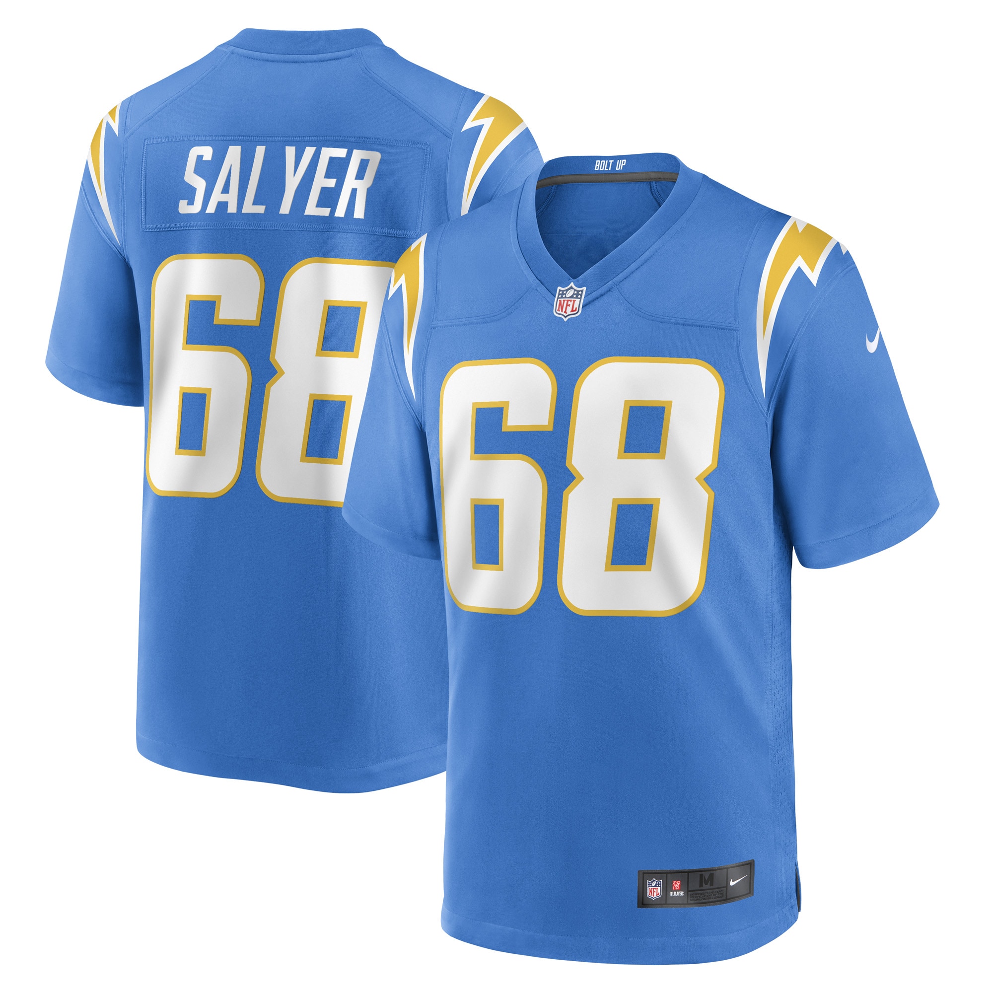 Men’s Los Angeles Chargers Jamaree Salyer Powder Blue Game Player Jersey