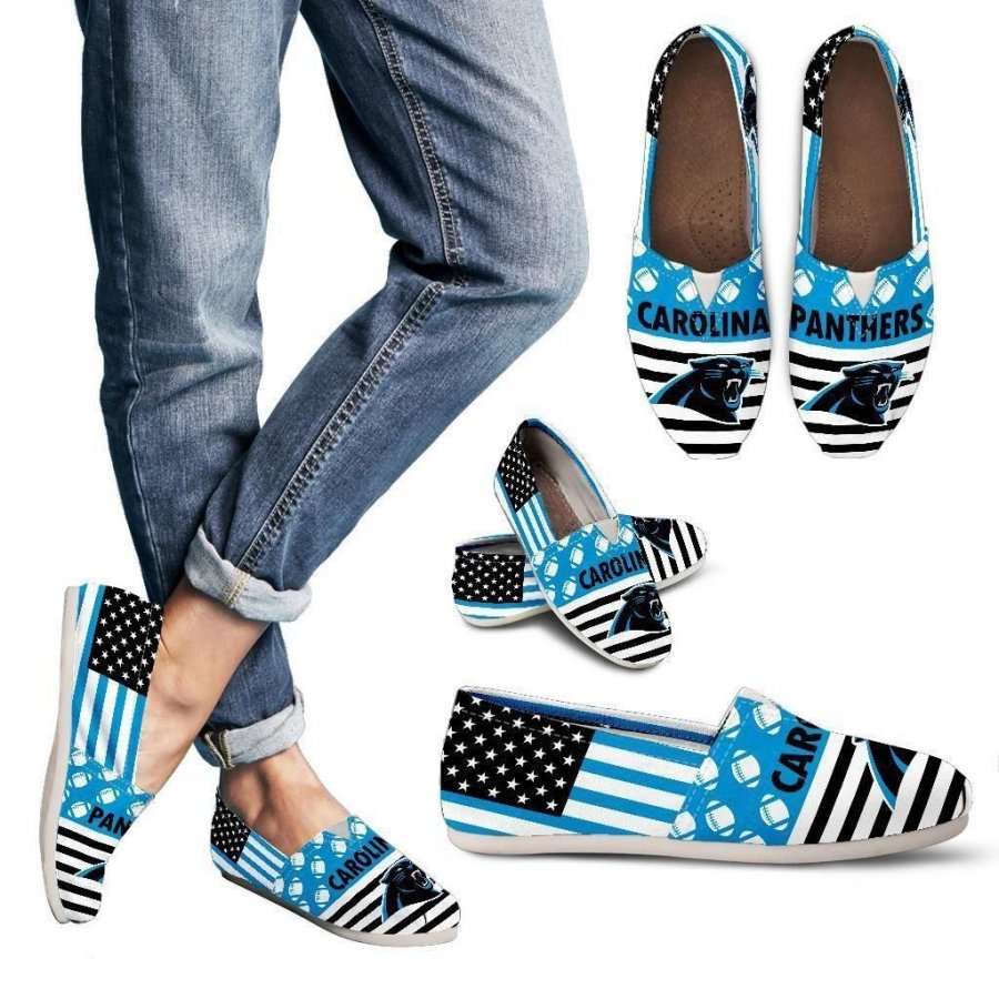 American Flag Carolina Panthers Casual Shoes #902