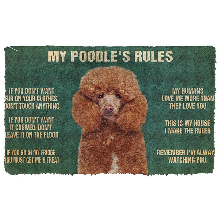 Waybackapparel My Poodle’S Rules 3D Doormat