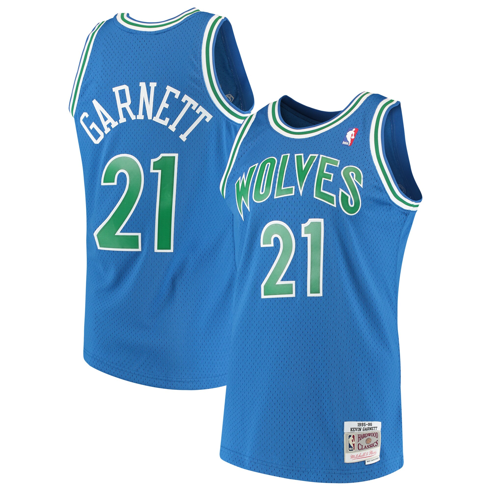 Kevin Garnett Minnesota Timberwolves Mitchell & Ness Hardwood Classics Swingman Jersey – Blue