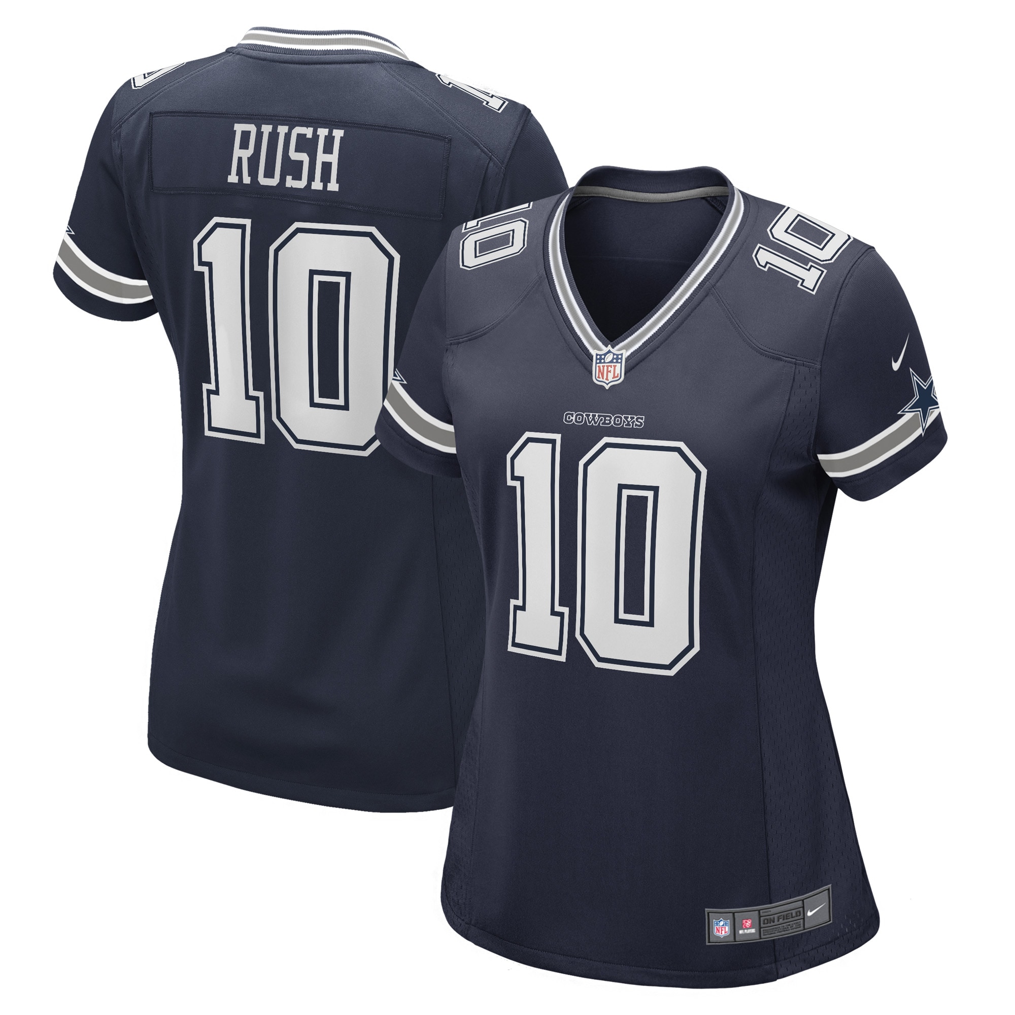 Cooper Rush Dallas Cowboys Women's Game Player Jersey – Navy