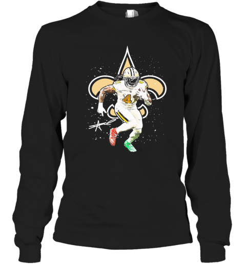 New Orleans Saints Alvin Kamara Signature Long Sleeve T-Shirt