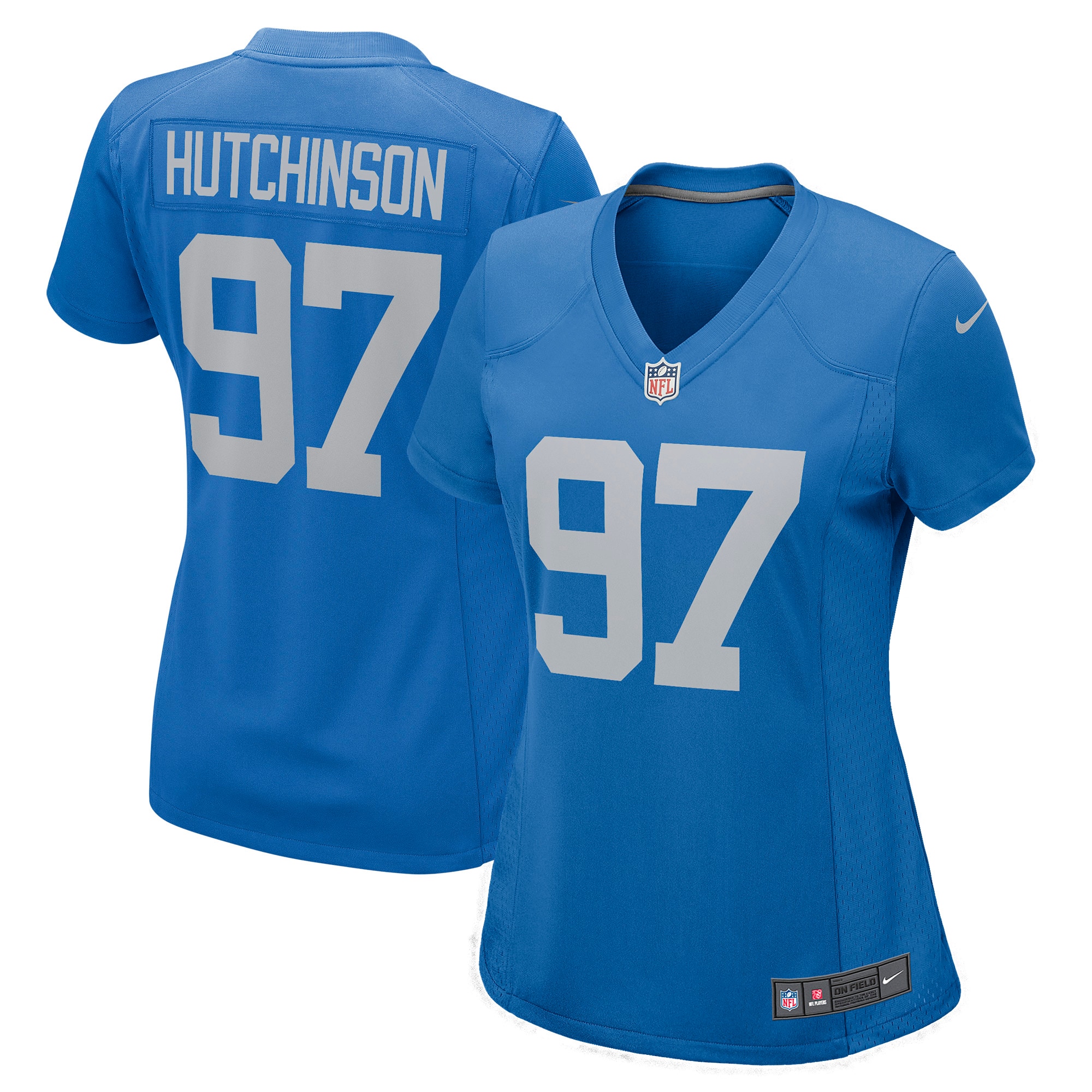 Women’s Detroit Lions Aidan Hutchinson Blue Player Jersey