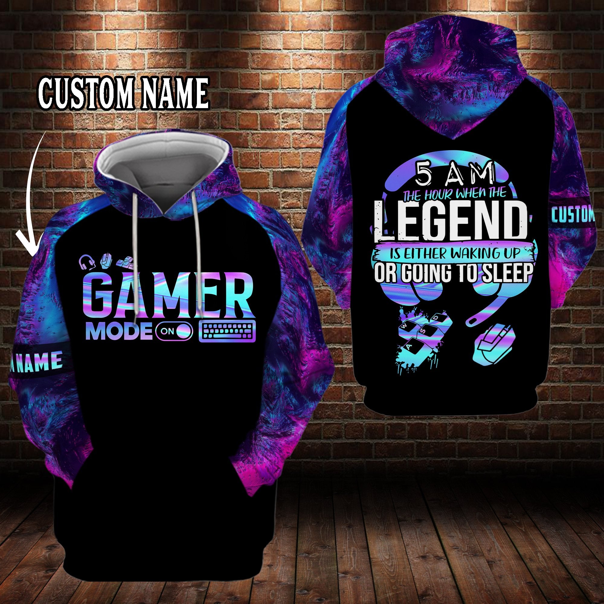 5Am The Hour When The Legend Is Either Waking Up Or Going To Sleep Hoodie 3D Custom Lkt