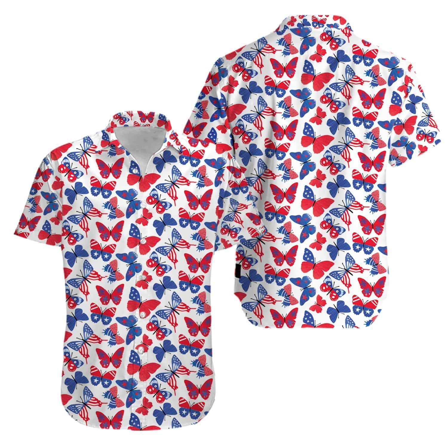 Get Now Butterfly American Flag Aloha Hawaii Shirts V Ha61791