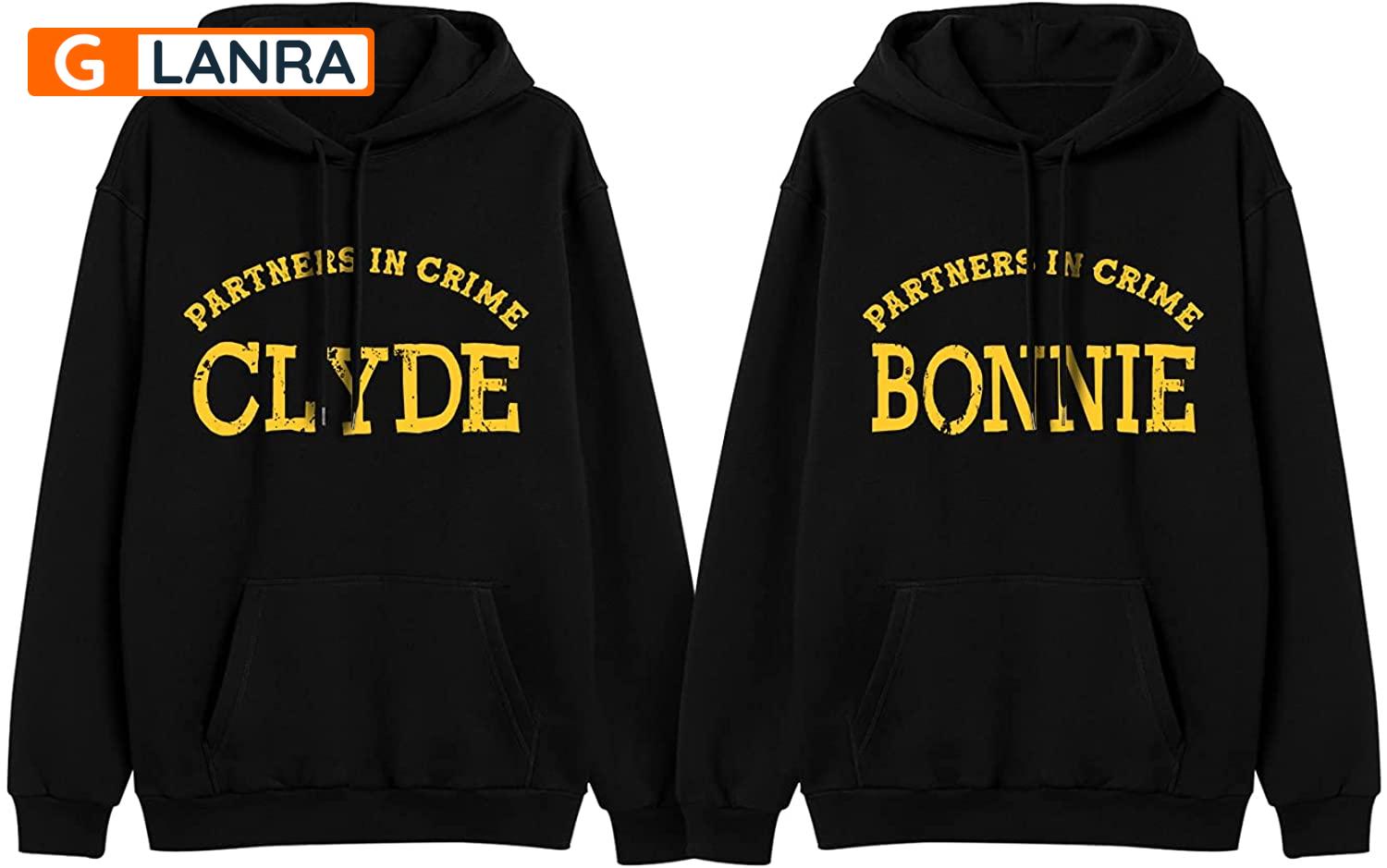 Partners In Crime Clyde Partners In Crime Bonnie Hoodie, Couple Hoodie, Matching Couple Hoodie, Husband Wife Hoodie, Unisex Sweater, Sweatshirt