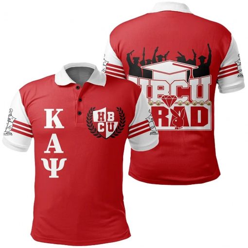 Kappa Alpha Psi 1911 Crest Hbcu Grad Diamond Crimson Polo Shirt