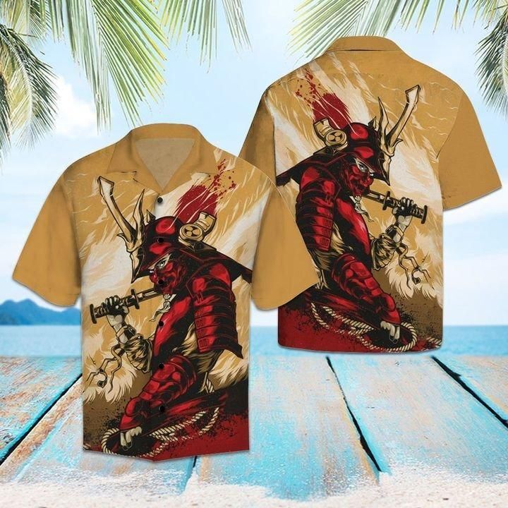 Amazing Samurai Hawaiian Shirt   Unisex   Full Size   Adult   Colorful   Hw1425