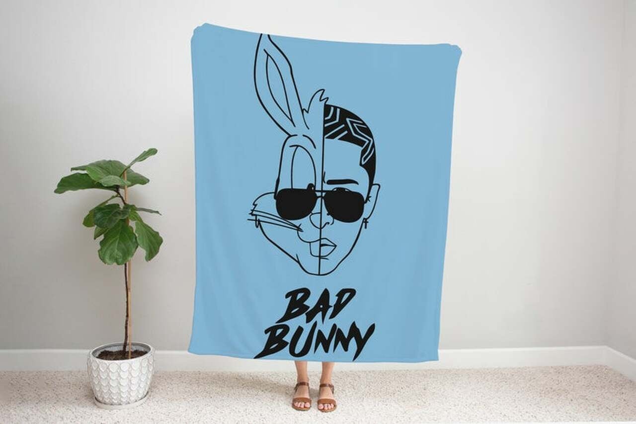 Bad Bunny Fleece Blanket Great Customized Blanket Gifts For Birthday Christmas Thanksgiving