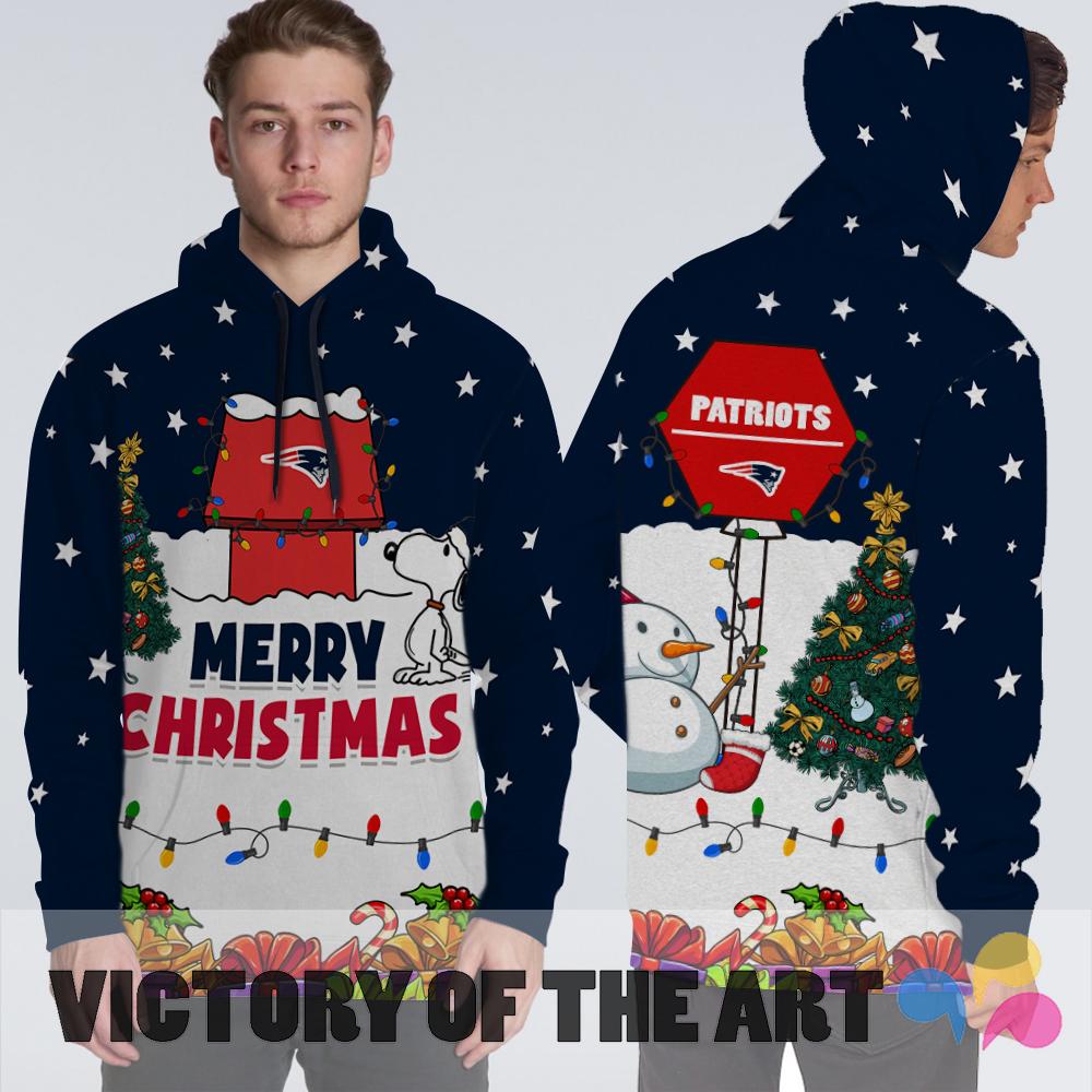 Funny Merry Christmas New England Patriots Hoodie 2019