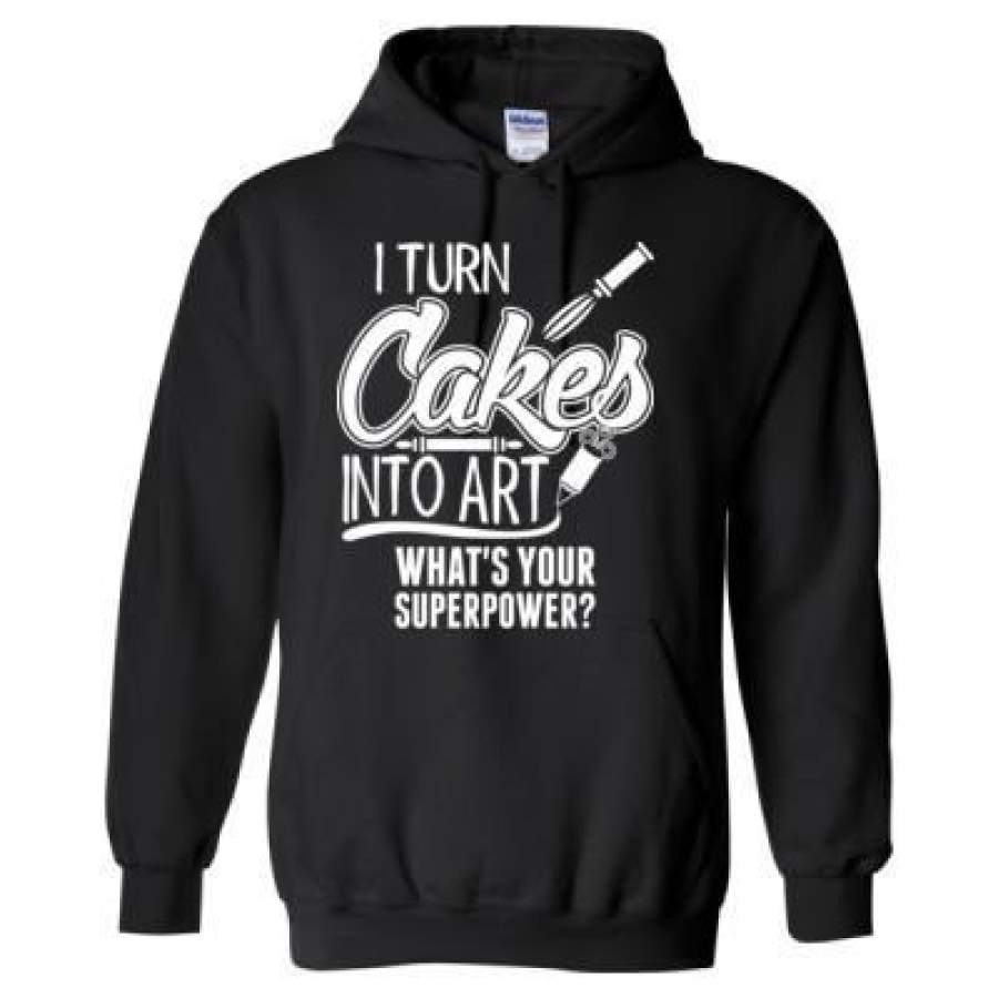 AGR I Turn Cakes Into Art Whats Your Superpower – Heavy Blend™ Hooded Sweatshirt