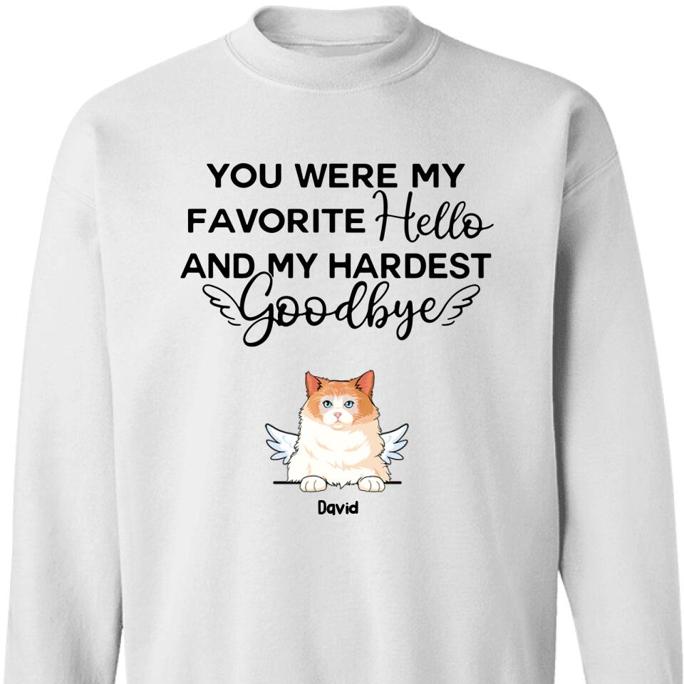 My Hardest Goodbye, Custom Cat Memorial Personalzied Sweatshirt – Trendingpersonalzied