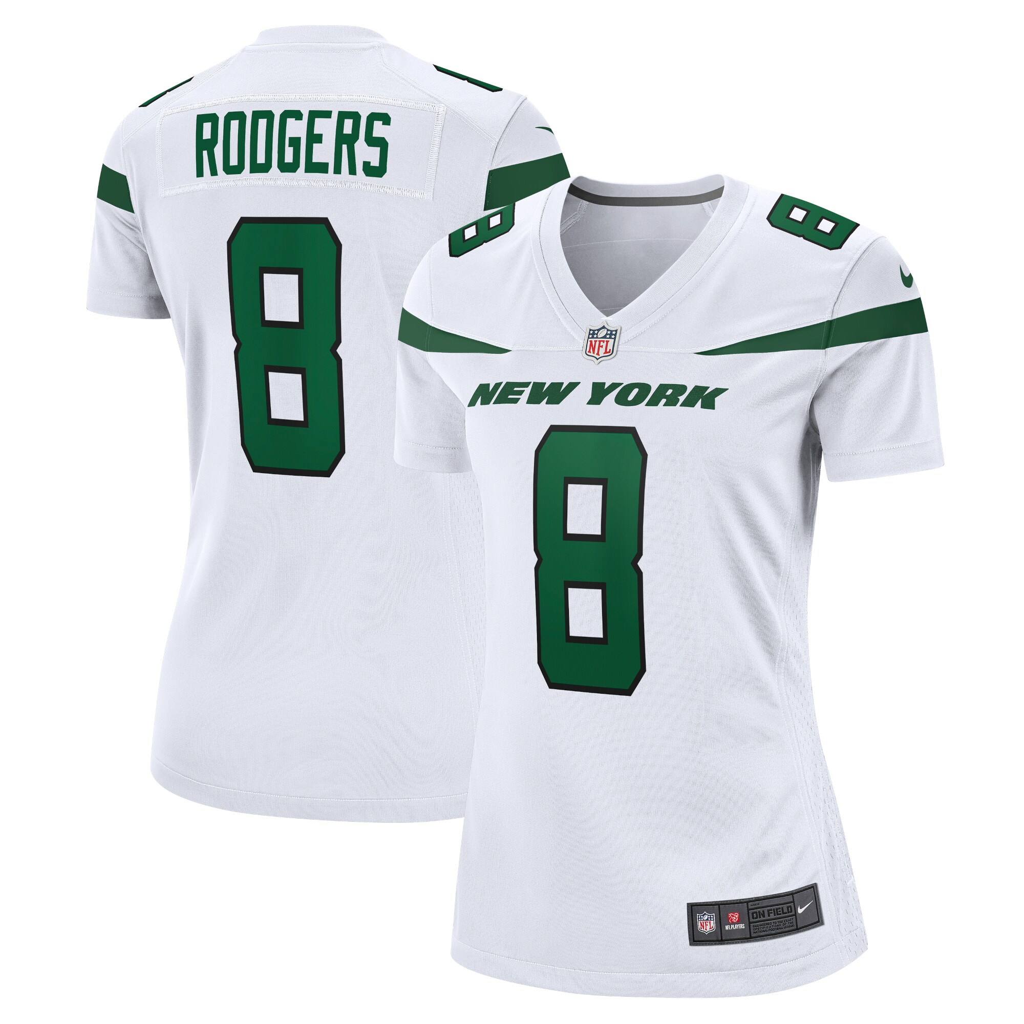 Aaron Rodgers New York Jets Women's Player Jersey – White