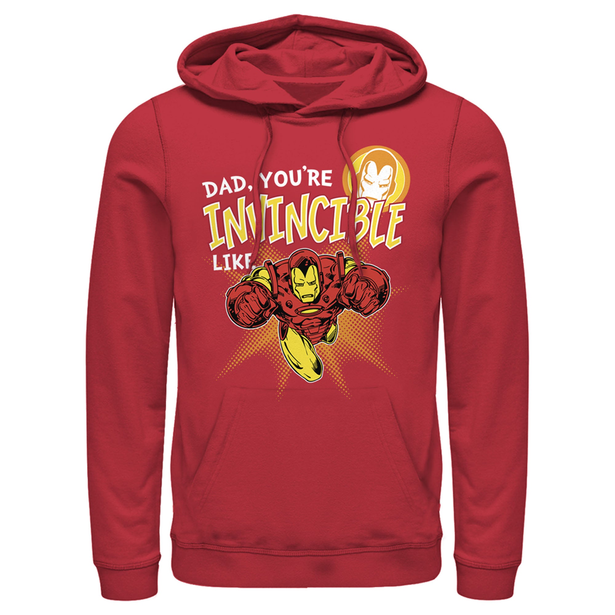 Men’S Marvel Dad You’Re Invincible Like Iron Man Pull Over Hoodie