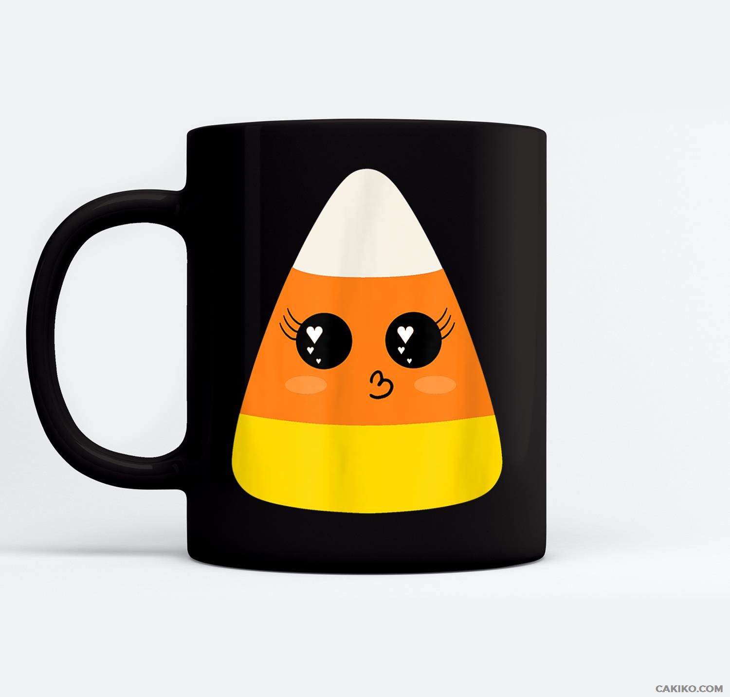 Candy Corn Halloween Ceramic Coffee Black Mugs