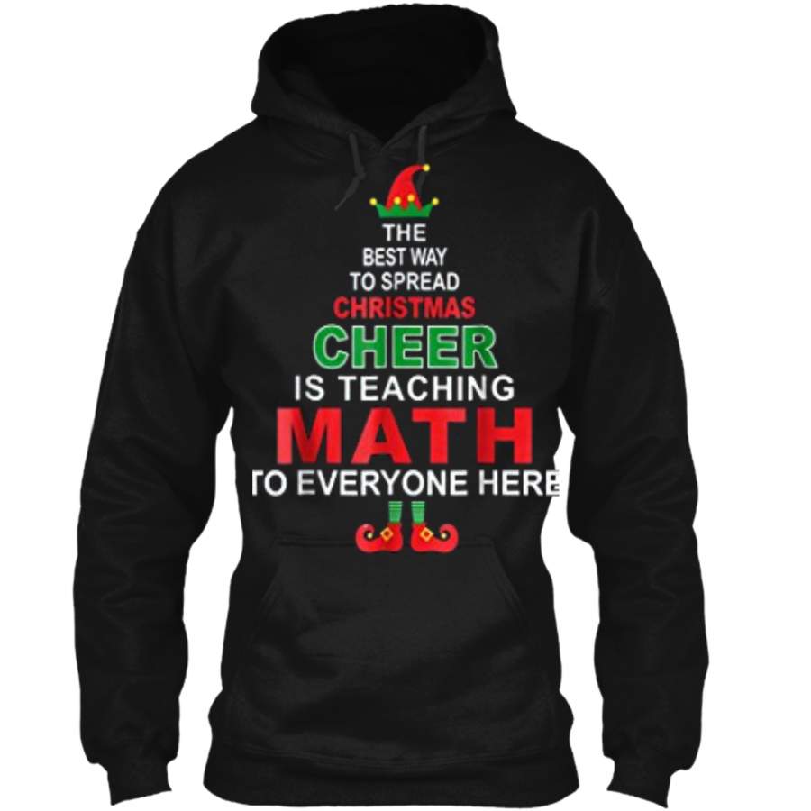 Math Teacher Christmas  – Elf Christmas Cheer Pullover Hoodie 8 oz