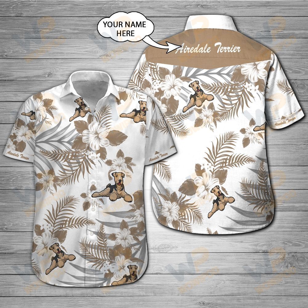 Airedale Terrier Custom Name Hawaii Shirt 201 Ha61548