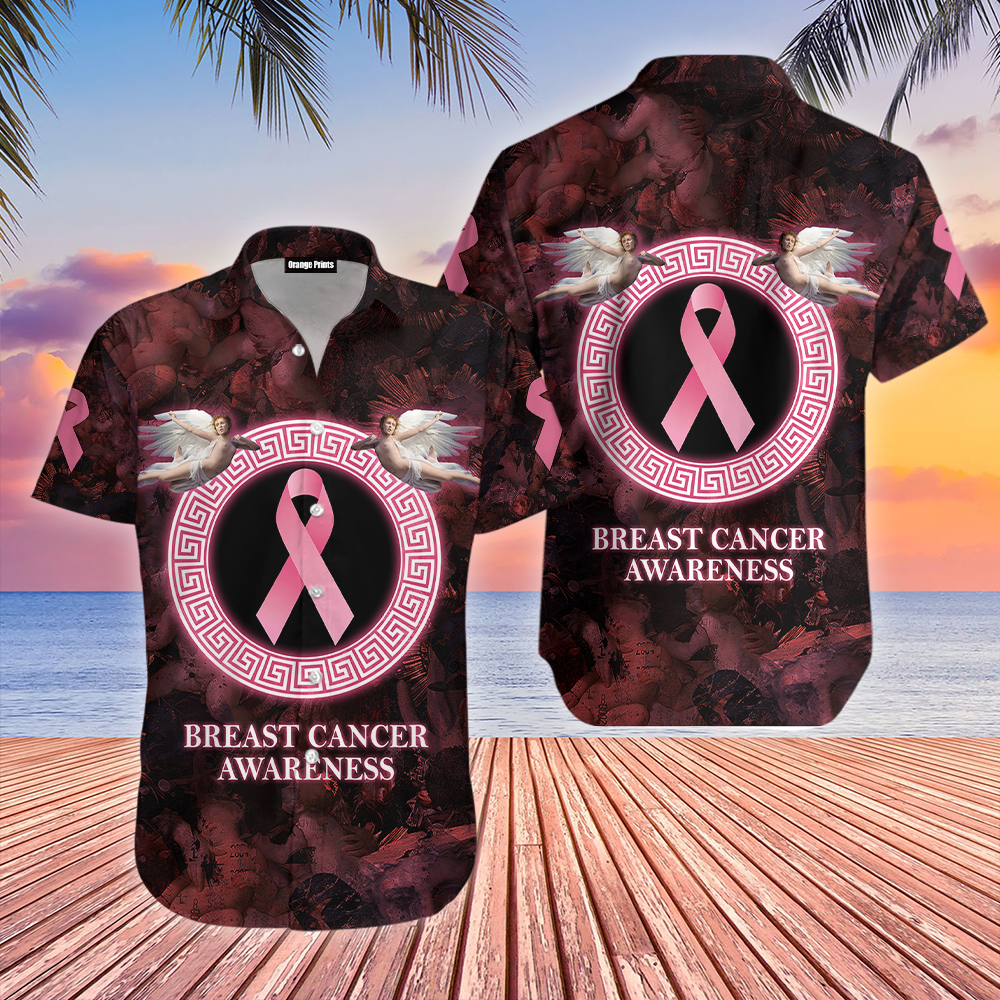 Angel Breast Cancer Awareness Hawaii Shirt For Men Women Adult Ha34892