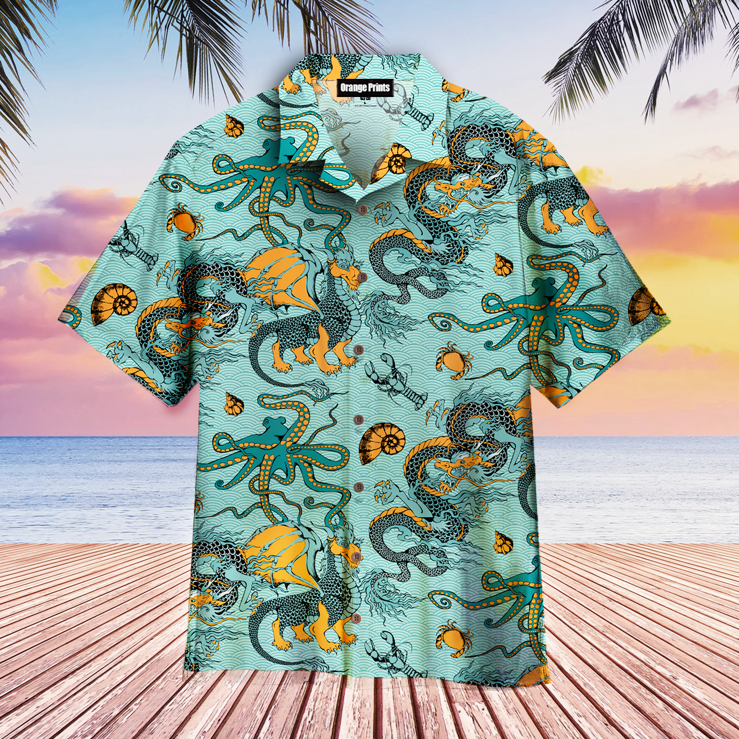 Dragon Fish Octopus Aloha Hawaii Shirts For Men Women Ha68026