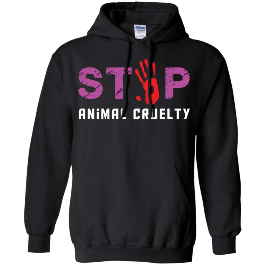 Stop Animal cruelty Pullover Hoodie 8 oz.