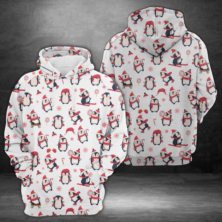 Cute Penguins 3D Printed Hoodie/Zipper Hoodie