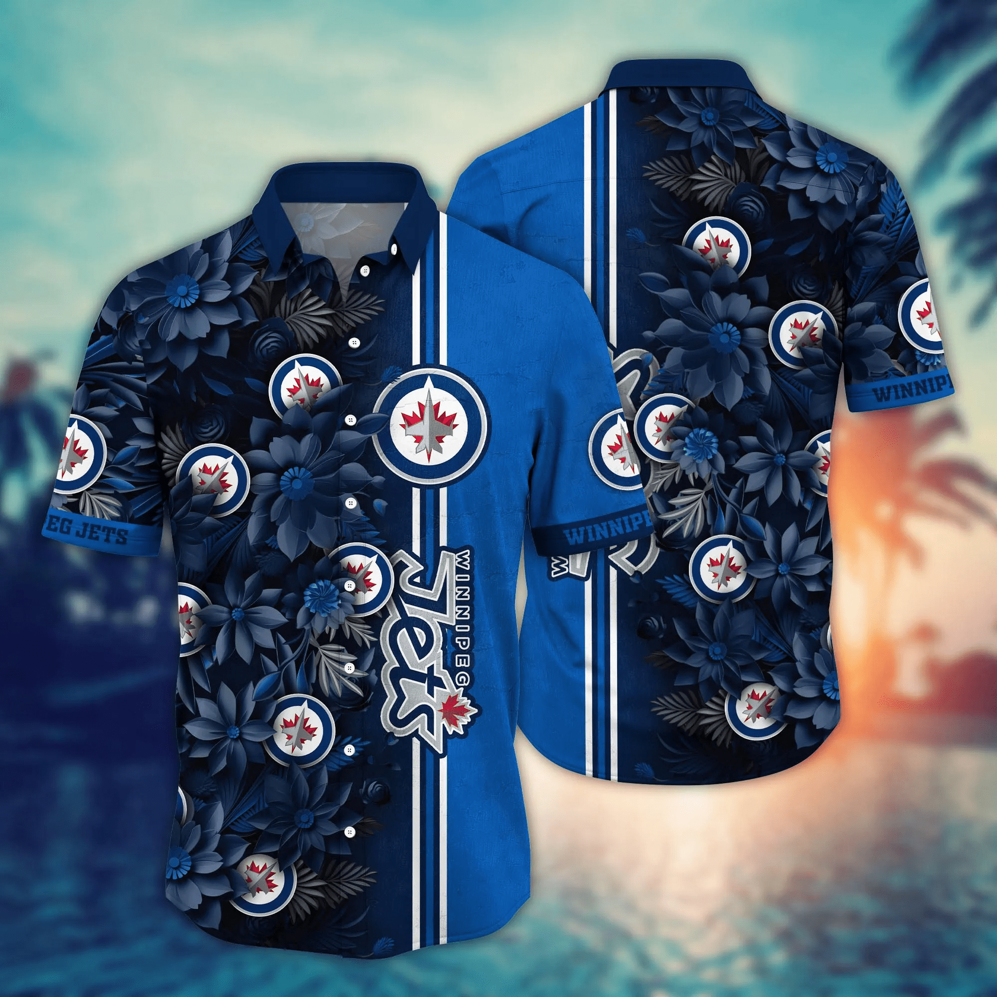 Winnipeg Jets Nhl Hawaiian Shirt Custom Beach Balls Aloha Shirt