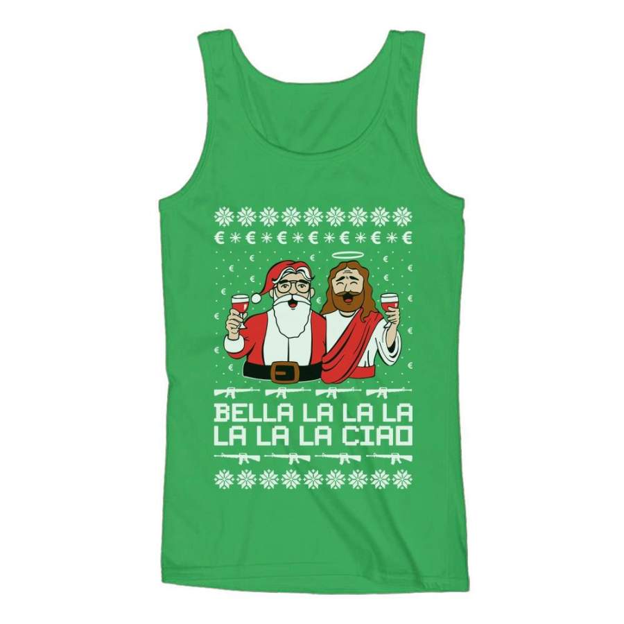 Bella Ciao Ugly Christmas Santa El Profesor & Berlin Jesus Women Tank Top