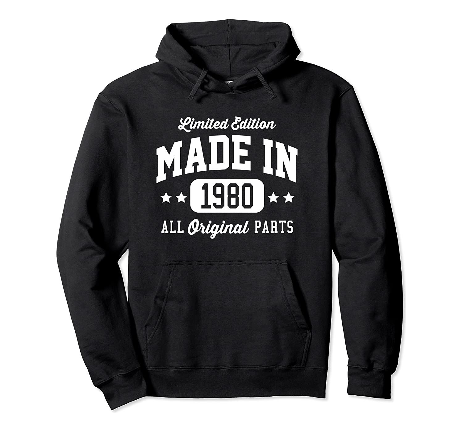 Vintage Made In 1980 Limited Edition Original Parts Dark Pullover Hoodie, T-Shirt, Sweatshirt, Tank Top, Racerback, Dolman