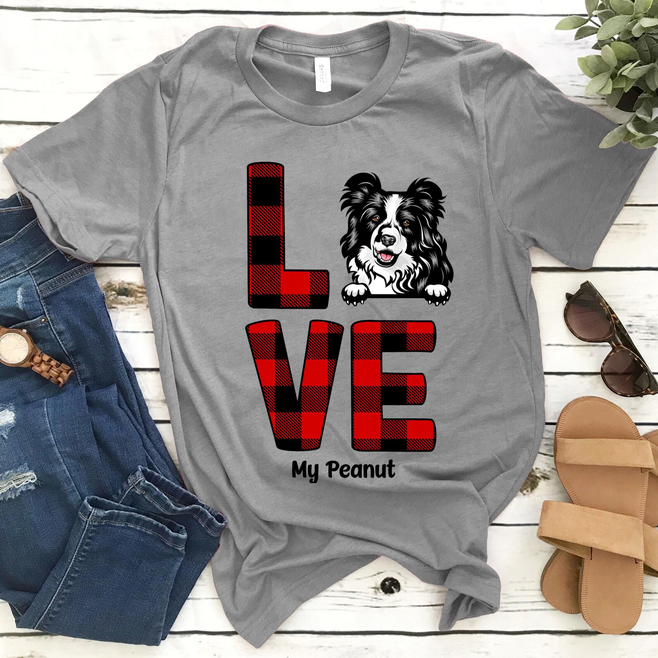 Personalized Love My Dog Patterns Gift For Dog Lovers Custom Name – Standard T-shirt