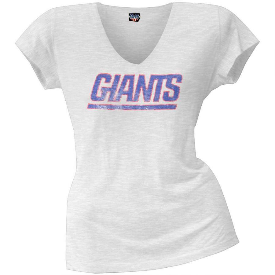 New York Giants – Scrum Logo Juniors Premium V-Neck T-Shirt