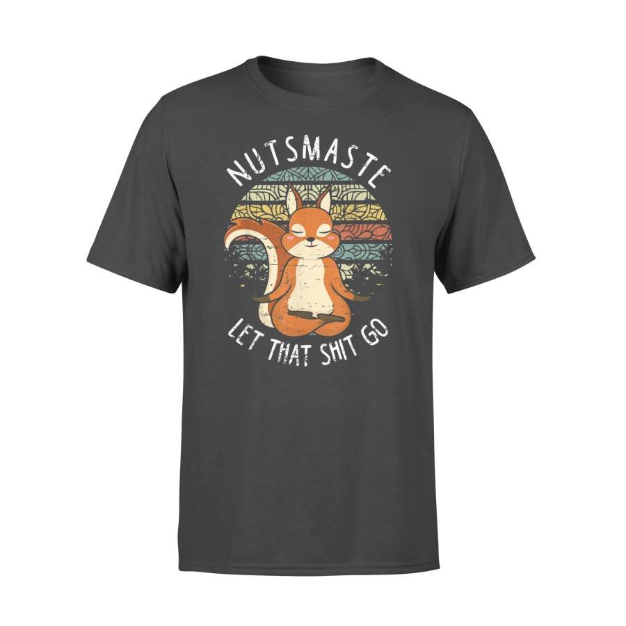 Eichhörnchen Design Nutsmaste Yoga Meditation Retro Vintage – Standard T-shirt