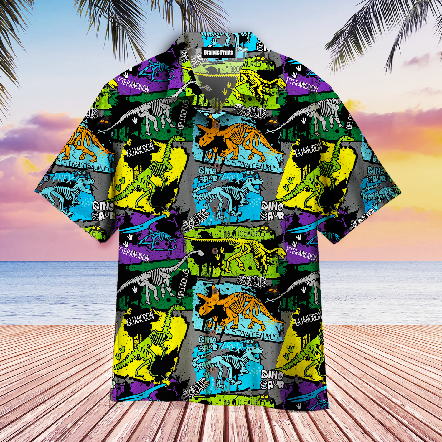 Dinosaur Skeleton Hawaii Shirt For Men Women Ha28548