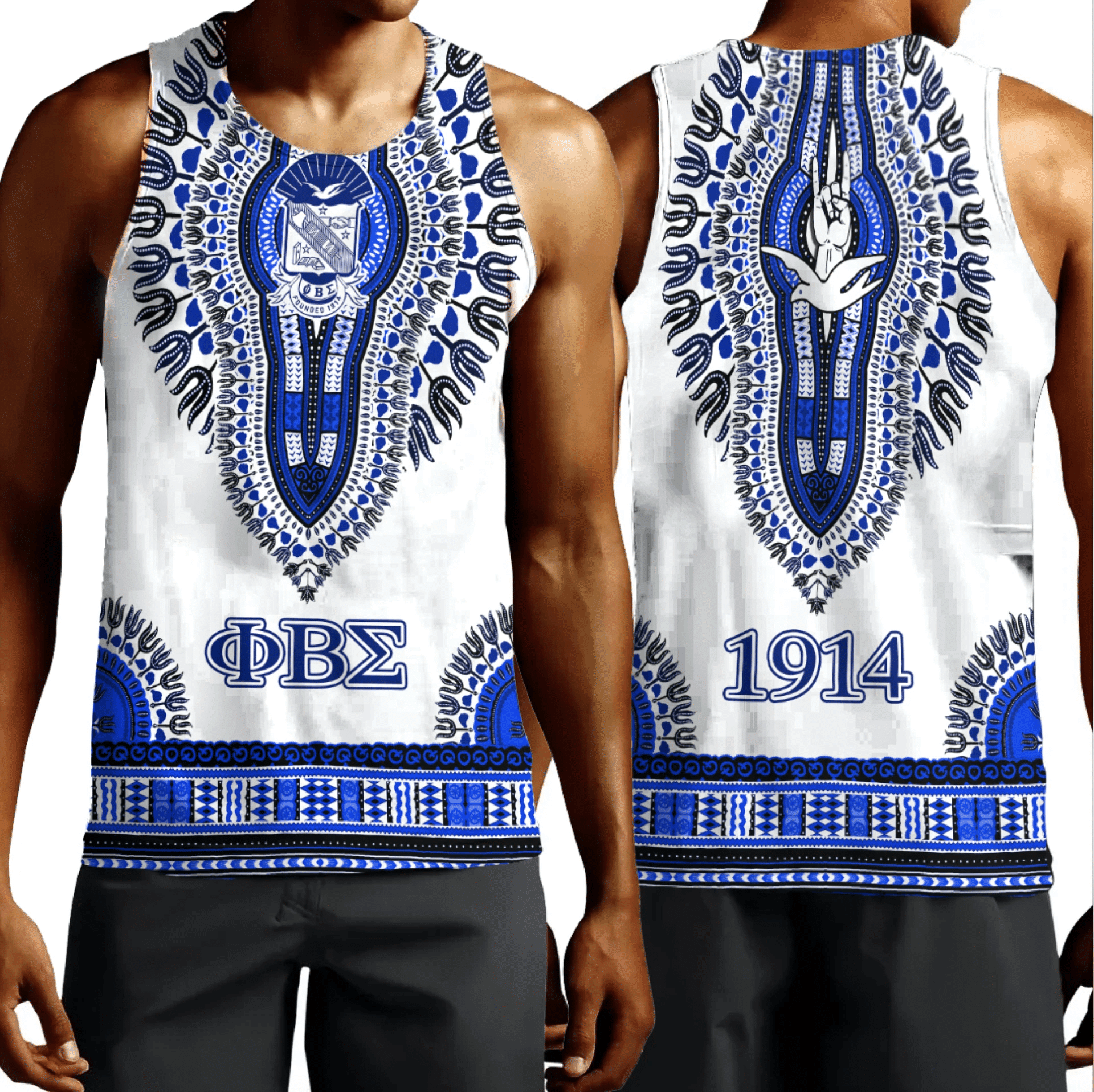 Fraternity Tank Top – Phi Beta Sigma Dashiki Tank Top