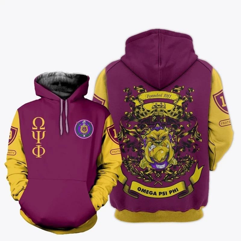 Fraternity Hoodie – Royal Bull Dog Omega Psi Phi Hoodie