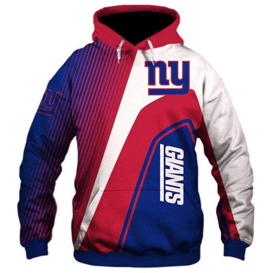 New York Giants Zip Hoodie 3D Style1079 All Over Printed