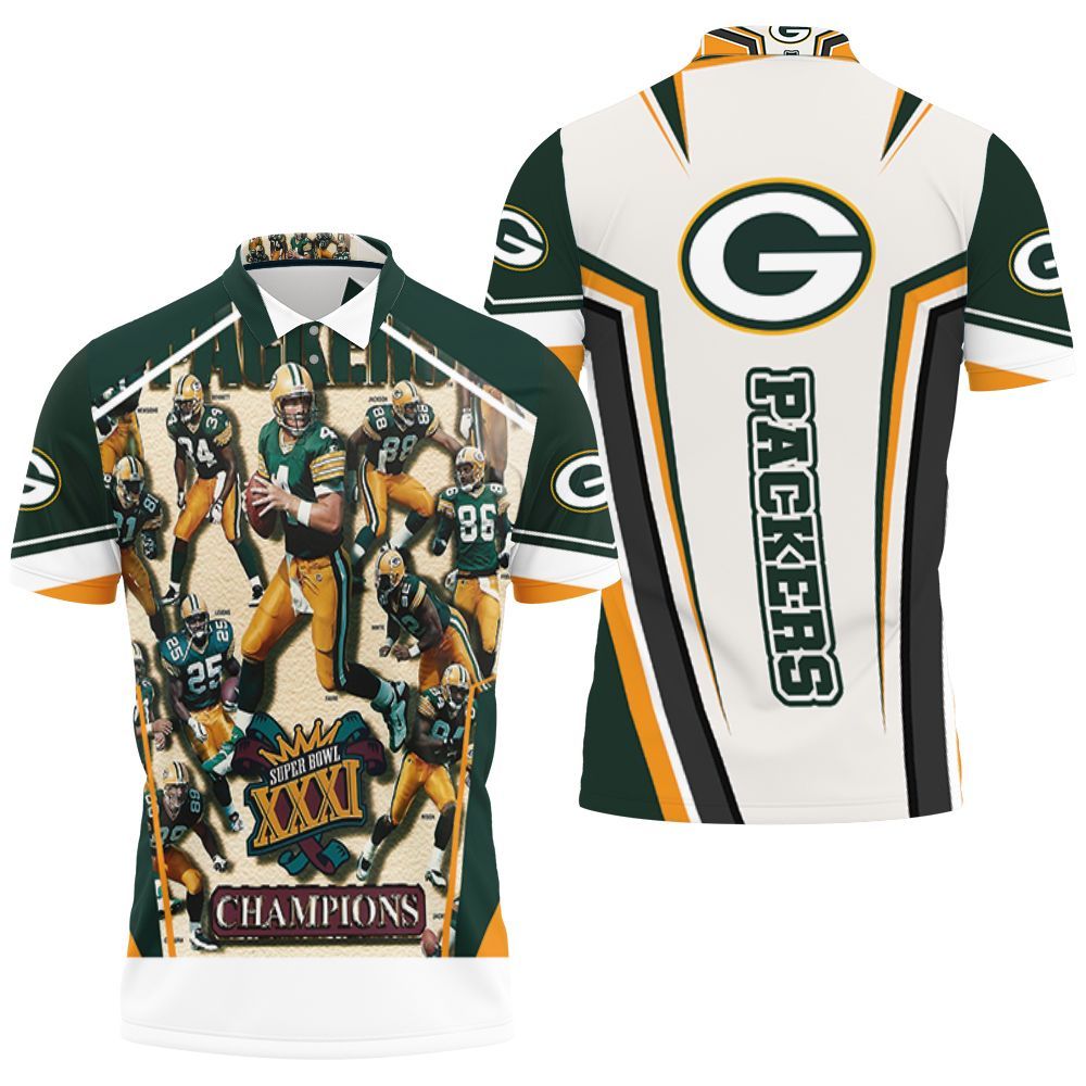 Green Bay Packers 2021 Super Bowl Xxxi Champions Nfc North Division Champions Polo Shirt