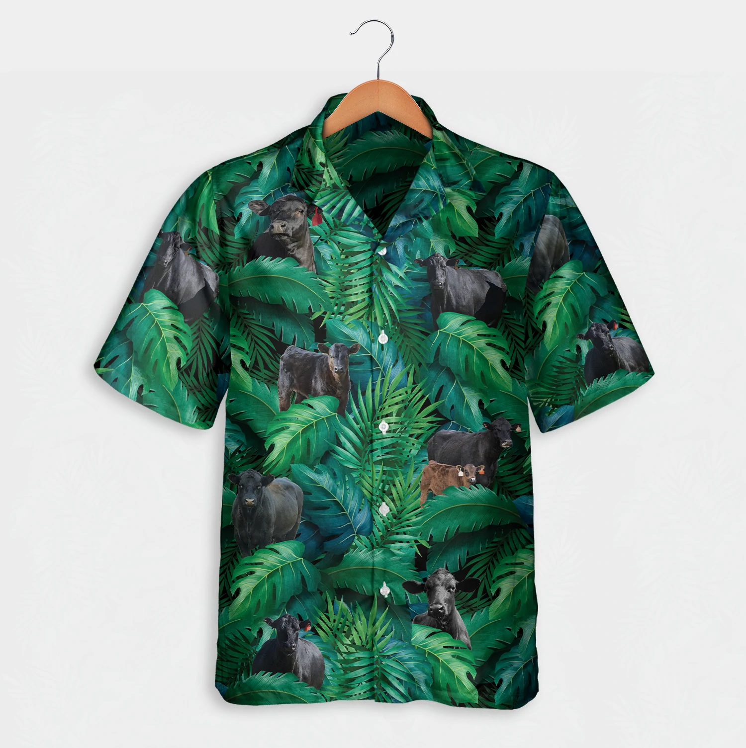 Angus Cattle In Forest Hawaii Summer Hawaii Shirts For Men And Women Aloha Beach Shirt Ha55063