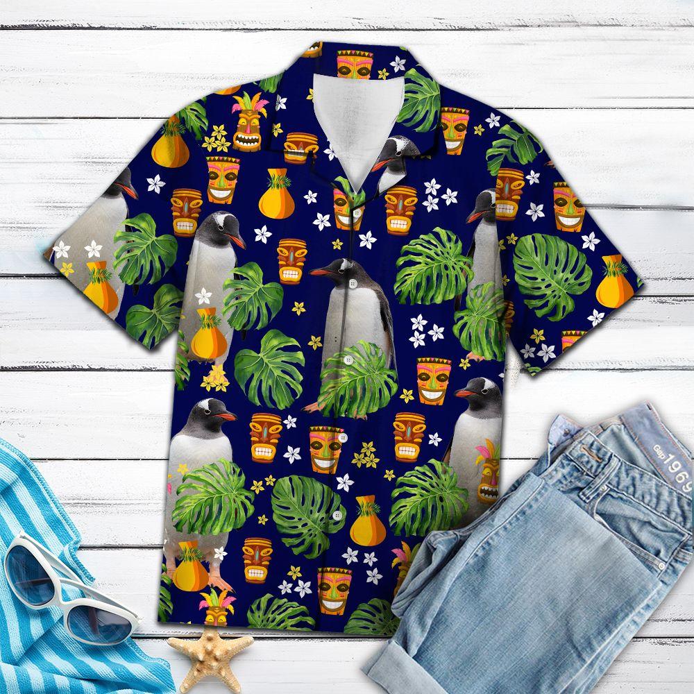 Penguin Native Tropical Hawaiian Shirt For Men, Hawaiian Shirt For Women, Aloha Shirt, Hawaii Shirt