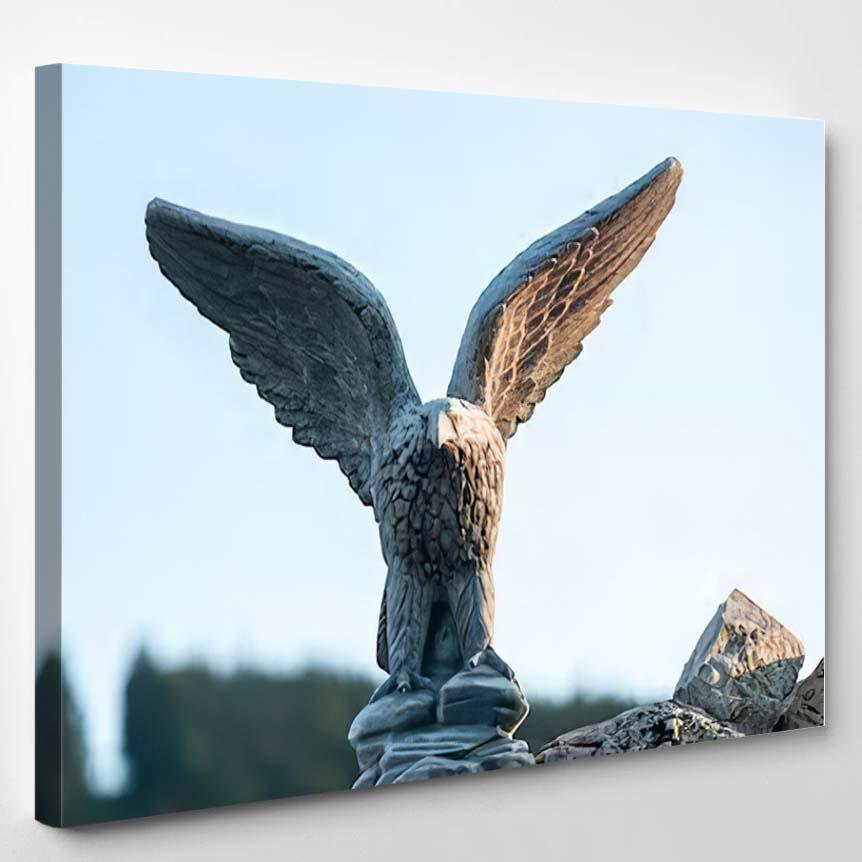 Stone Statue Eagle Outdoor Space – Eagle Animals Canvas Print