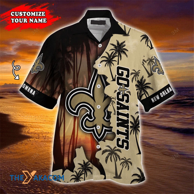 New Orleans Saints Nfl Team Gift For Fan Personalized Custom Name Short Sleeve Hawaii Shirt Ha195