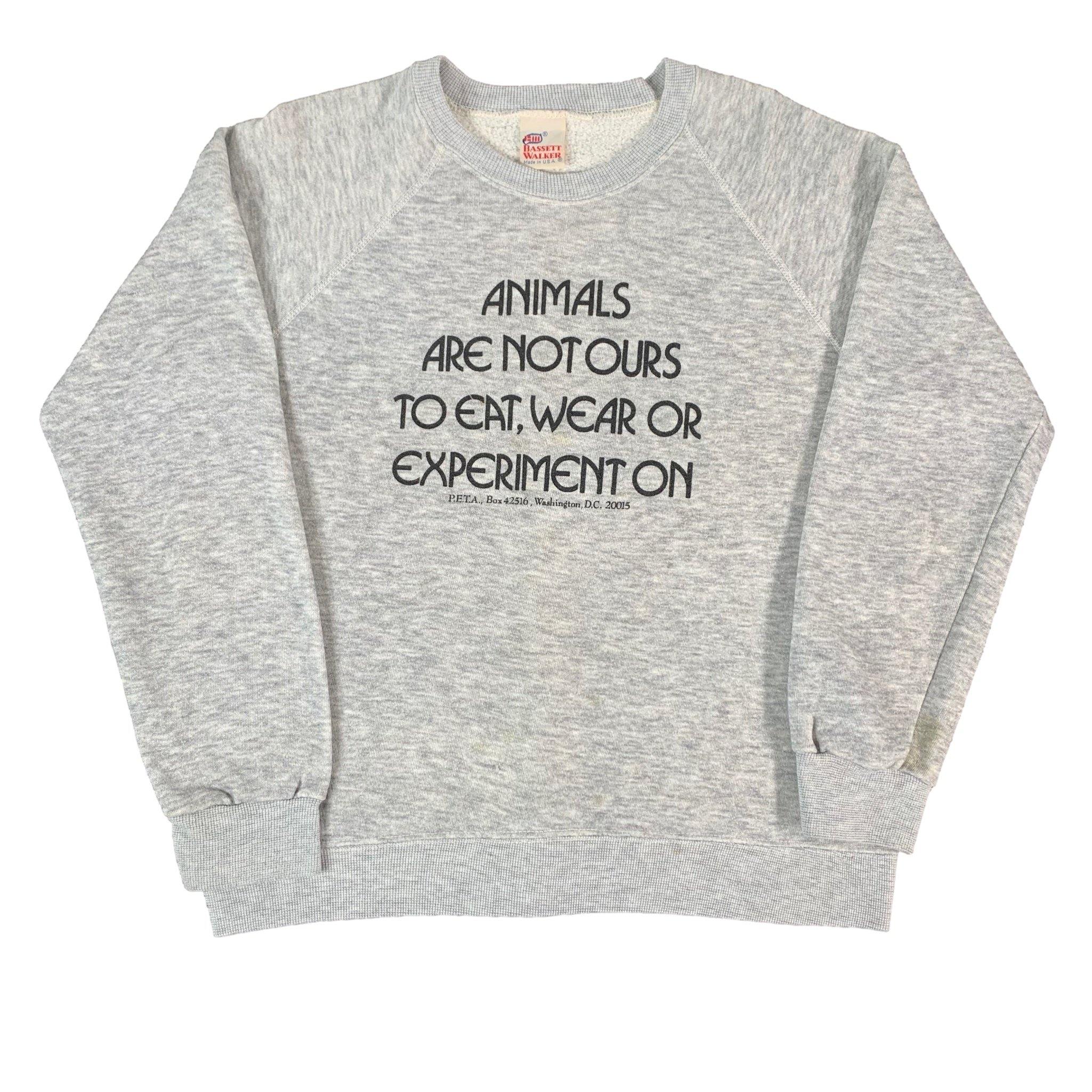 Vintage People For The Ethical Treatment Of Animals “Triblend” Crewneck Sweatshirt